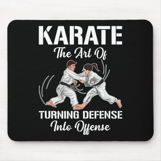 Karate-Training-Offensive Schwarzgurtel Sport Kamp Mousepad (Vorne)