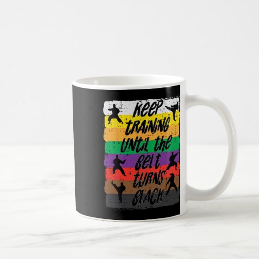 Karate-Trainingsgürtel wird schwarz Kampfsport Män Kaffeetasse (Rechts)