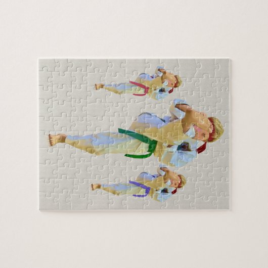 Karate-tretendes Puzzlespiel Puzzle (Horizontal)