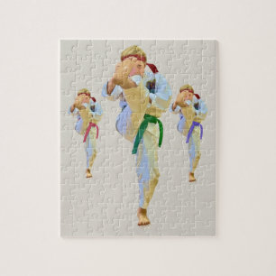 Karate-tretendes Puzzlespiel Puzzle