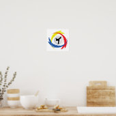 Karate Tricolor Emblem Poster (Küche)
