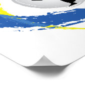 Karate Tricolor Emblem Poster (Ecke)