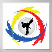 Karate Tricolor Emblem Poster (Vorne)
