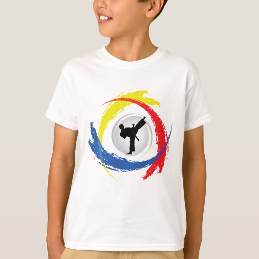 Karate-Tricolor Emblem T-Shirt (Vorderseite)