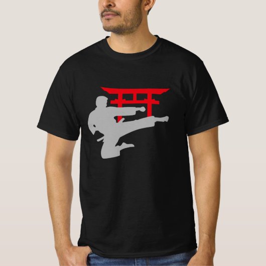 Karate-Tritt Torii-Tor T-Shirt (Vorderseite)