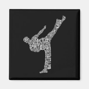 Karate Typografie - Martial Arts Coach Comt Self D Magnet