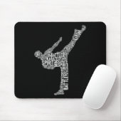 Karate Typografie - Martial Arts Coach Comt Self D Mousepad (Mit Mouse)