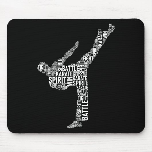 Karate Typografie - Martial Arts Coach Comt Self D Mousepad (Vorne)