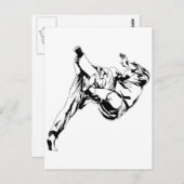 Karate und ein Judo. Werftechnik Postkarte (Vorne/Hinten)