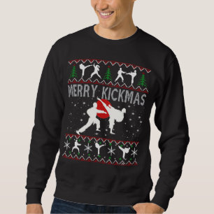 Karate und Merry Kickmas maßgeschneidertes Gesche Sweatshirt