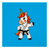 Karate und Unicorn Poster (Vorderseite)