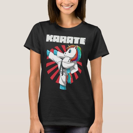 Karate Unicorn A  Unicorn Karate Fighter  1 T-Shirt (Vorderseite)