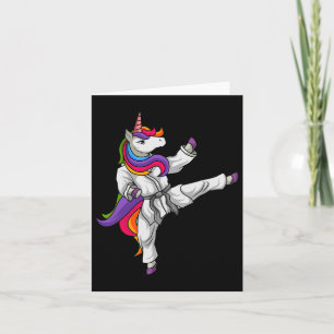 Karate Unicorn Black Belt Japanisch Martial Arts L Karte
