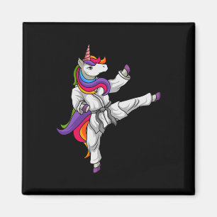 Karate Unicorn Black Belt Japanisch Martial Arts L Magnet