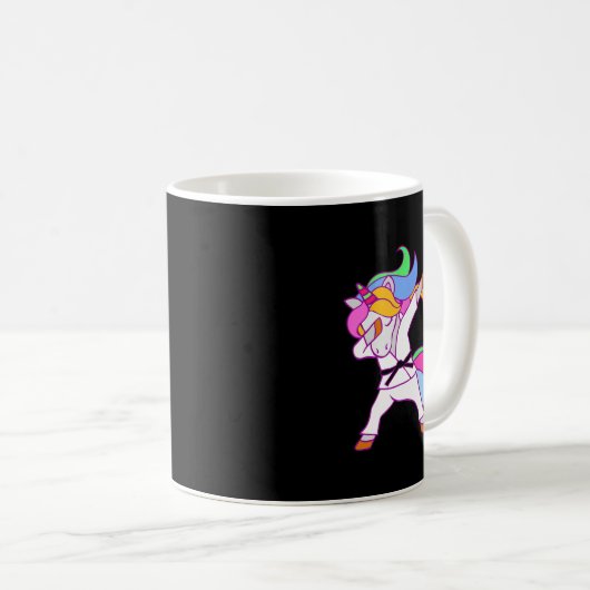 Karate Unicorn Kaffeetasse (VorderseiteRechts)