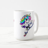 Karate unicorn kaffeetasse (VorderseiteRechts)