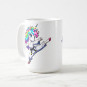 Karate unicorn kaffeetasse (Vorderseite Links)