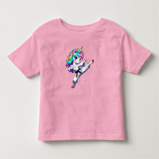 Karate unicorn kleinkind t-shirt (Vorderseite)