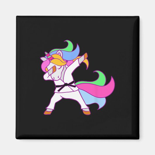 Karate Unicorn Magnet (Vorne)
