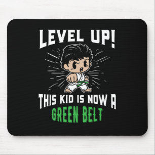 Karate-Uniform für Kinder, Grüner Gürtel-Auszeichn Mousepad