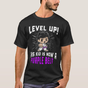 Karate-Uniform für Kinder Lila Gürtel-Auszeichnung T-Shirt