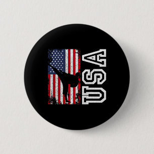 Karate USA-Flagge 4. Juli Patriotisch Amerikanisch Button
