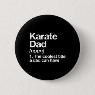 Karate-Vater Definition Lustig Sport Martial Arts Button