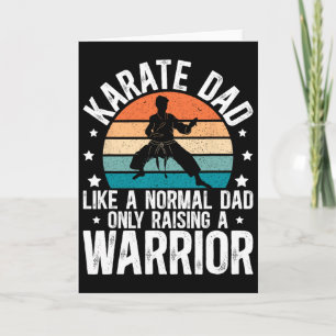 Karate-Vater, der einen Krieger erzieht Karate-Vat Karte