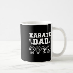 Karate-Vater-Fahren-Bezahlen-Klatschen-Wiederholen Kaffeetasse