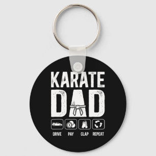 Karate-Vater-Fahren-Bezahlen-Klatschen-Wiederholen Schlüsselanhänger