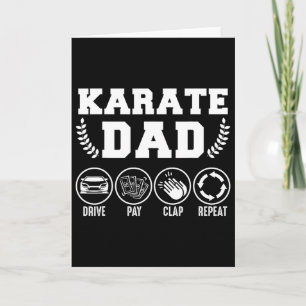 Karate-Vater-Fahren-Zahlen-Klatschen-Wiederholen-V Karte
