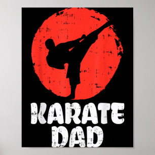Karate-Vater Kämpfer japanische Kampfsportart Väte Poster