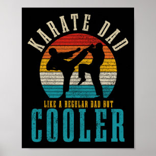 Karate-Vater Kampfsport Lustig Vintage Kampfsport Poster