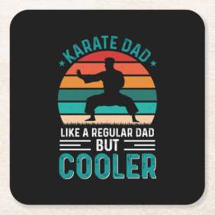Karate Vater Rechteckiger Pappuntersetzer
