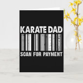 Karate-Vater Scan Für Zahlungs Rcode Vatertag  Karte (Gelbe Blume)