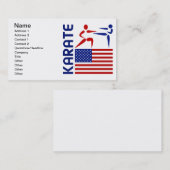 Karate Vereinigte Staaten Visitenkarte (Vorne/Hinten)