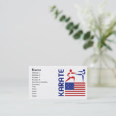 Karate Vereinigte Staaten Visitenkarte (Stehend Vorderseite)