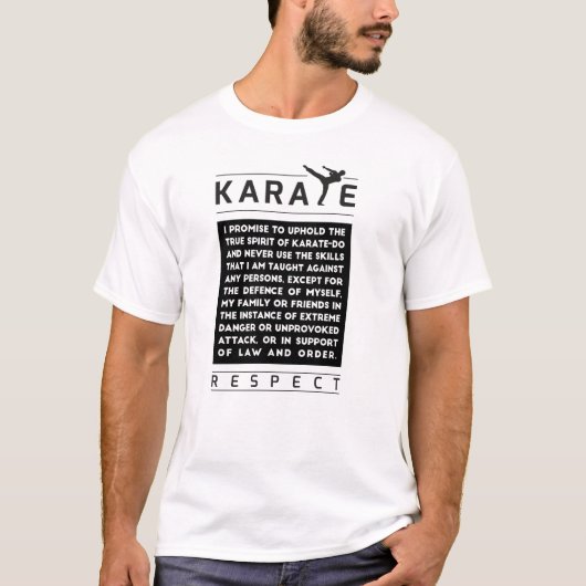 Karate - Versprechen - Respekt T-Shirt (Vorderseite)