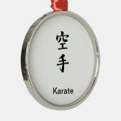 Karate-Verzierung Silbernes Ornament (Rechts)