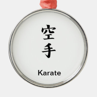 Karate-Verzierung Silbernes Ornament