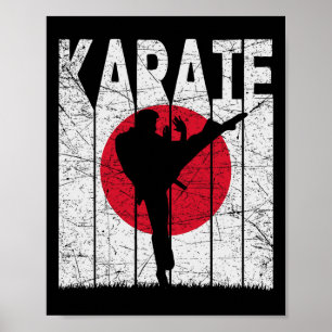 Karate Vintage Kampfsport Retro Karate Japanisch Poster