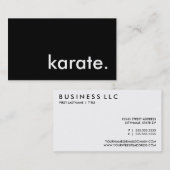 Karate. Visitenkarte (Vorne/Hinten)