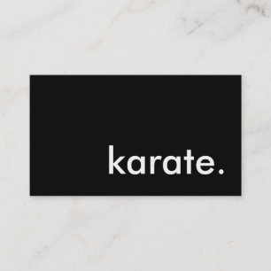 Karate. Visitenkarte