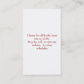 Karate-Visitenkarte Visitenkarte (Rückseite)