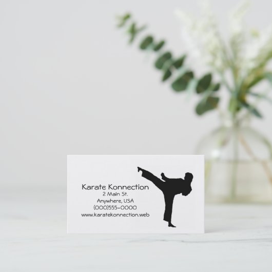 Karate-Visitenkarten Visitenkarte (Stehend Vorderseite)