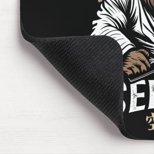 Karate Warrior Legend Sasquatch Sensei Bigfoot Mar Mousepad (Ecke)