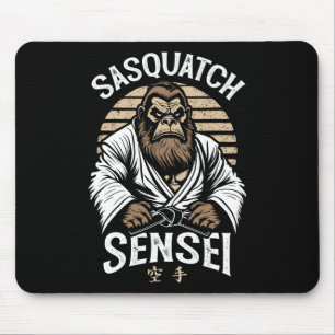 Karate Warrior Legend Sasquatch Sensei Bigfoot Mar Mousepad