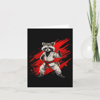 Karate-Waschbär-Motiv-Taekwondo-Jiu-Jitsu-Mma Karte