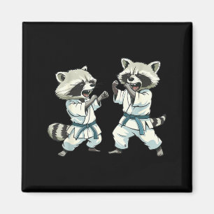 Karate-Waschbär-Motiv Taekwondo Jiu-Jitsu Mma Magnet