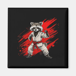 Karate-Waschbär-Motiv-Taekwondo-Jiu-Jitsu-Mma Magnet